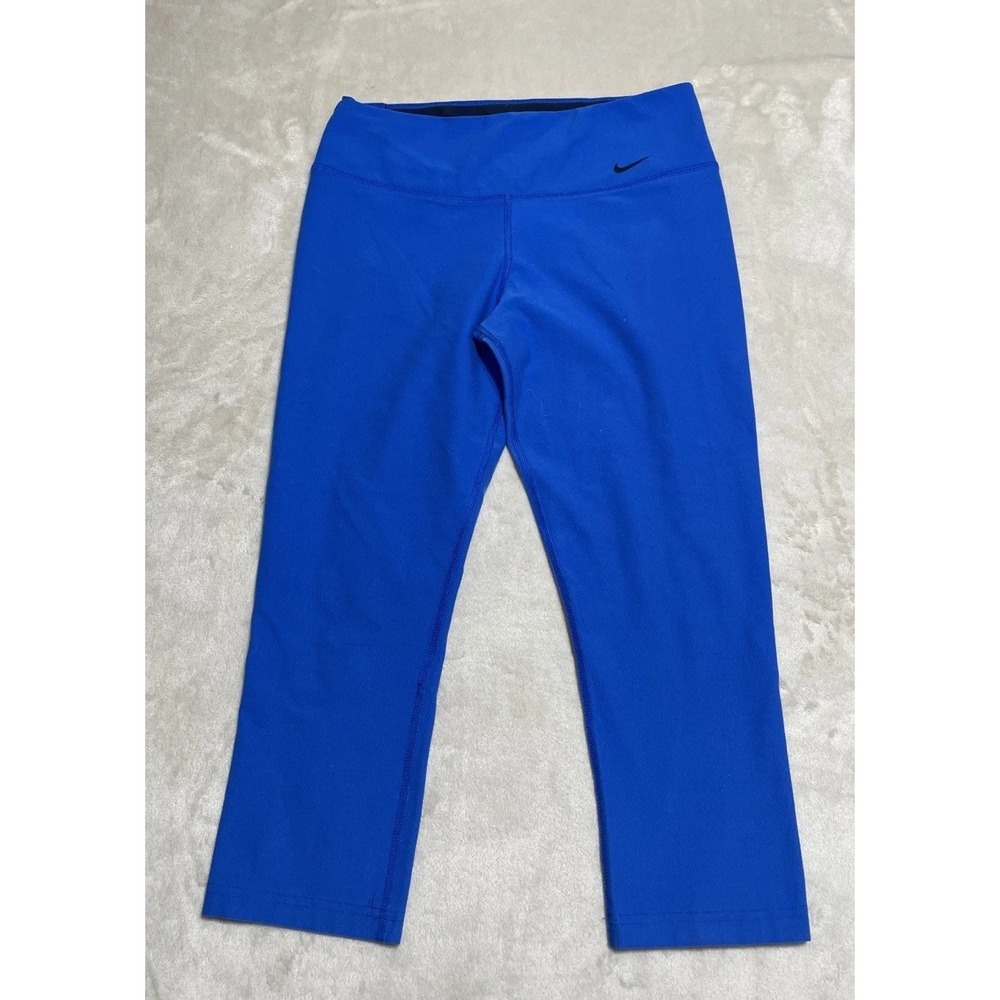 Nike Leggings Womens Size Small Blue Ten Less Bottles Capri Dri-Fit Compression